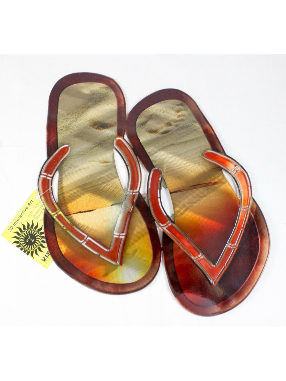 Next Innovations 3D Interactive Art Flip Flops Wall Art Beach Decor